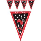 Resim Kına Atölyesi Uğur Böcekli Kırmızı Flaması 180X22 