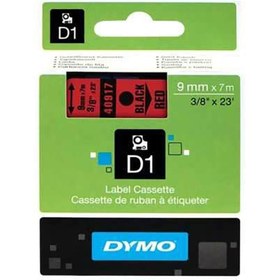 Resim Dymo D1 Şerit Standart 12 Mm X 7 Metre Kırmızı Üzerine Siyah 