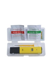 Resim Unichrome Termometreli Dijital Ph Metre Su Sıvı Akvaryum Ph Ölçer 2 Adet Pil Kap 2 Kalibrasyon Çözeltisi 