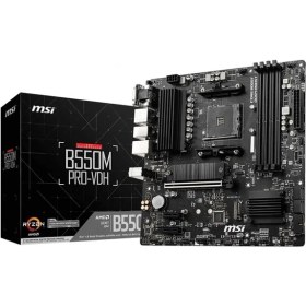 Resim B550M Pro-Vdh Am4 Ddr4 4400(OC) HDMI Dp VGA M.2 Usb3.2 Matx Anakart 