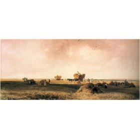 Resim Suluboya Tarlada Çalışan Insanlar Kanvas Tablo 120x240 Cm Kb27067 120x240 Cm 