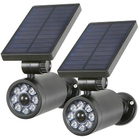Resim Upway Sahte Kamera Görünümlü Sensörlü Güneş Enerjili 1500 mAh 400 Lümen Led Lamba - 2 Adet 