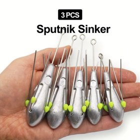 Resim 3 adet döngülü kurşun batırıcı, su damlası karşı ağırlık kurşun batırıcı, kanca tasarımı önleyici, deniz suyu sörfü için kurşun örümcek batırıcı, 4 paslanmaz çelik bacaklar, tatlısu ve tuzlu su balıkçılığı ekipmanları ve balıkçılık malzemeleri için aksesuarlar 