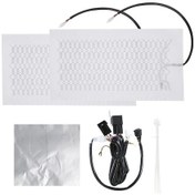 Resim 12v Karbon Fiber Isıtıcı Koltuk Padı - 2 Modlu Yüksek/düşük Tek Anahtar Kontrol - Atv, Utv, Motosiklet İçin 2 Adet Pad Ve Kablolu Switch Seti 