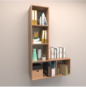 Resim Rafkestir Atlas Duvar Raf Set Kafkas Meşe ( Mat ) 