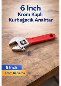 Resim 6 İnç Kurbağacık Anahtar Krom Kaplı Ayarlı İngiliz Anahtarı Dayanıklı Çelik El Aleti 