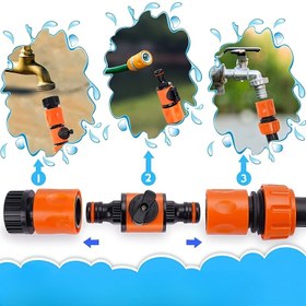 Resim 1 adet/2 adet, Eşit Bahçe Hortumu Kapatma Valfi Plastik Boru Musluğu Adaptörü Hızlı Bağlantı Sulama Yıkama Araba Yıkama İçin 16mm 