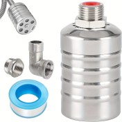 Resim 304 Paslanmaz Çelik Tam Otomatik Su Seviyesi Kontrolü Yüzer Vana 1/2" 3/4" Otomatik Kapanma Mini Yüzer Vana Elektrik Gerektirmez Su Tankı Su Kulesi için Otomatik Su Seviyesi Kontrol Cihazı 