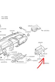Resim ilzeindustries Nissan Almera Torpido Pimi Aksesuarı 68551-9F900 