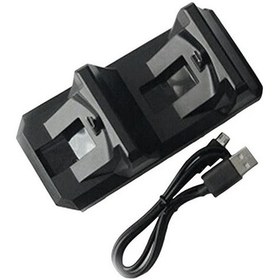 Resim Siyah-hızlı Şarj Cihazı Ps4 Denetleyicisi Gamepad Playstation 4 İçin Controle Çift Saplı Şarj Cihazları Dock Çift Usb Şarj İstasyonu Standı 
