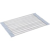 Resim Mutfak Rafı Lavabo Kase Katlanır Su Filtreleri 37x22cm Gri 
