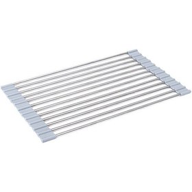 Resim Mutfak Rafı Lavabo Kase Katlanır Su Filtreleri 37x22cm Gri 