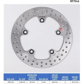Resim Braking Honda Nc750x (2014-2025) Arka Fren Diski 