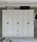 Resim Metalia Gm 069 Delüx 6 Kapı 2 Çekmeceli Düğme Kulplu Gardırop 
