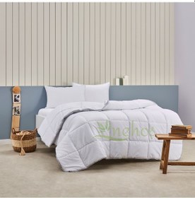 Resim Tek Kişilik Antibakteriyel Mikrofiber Saten Beyaz Yastık Yorgan 