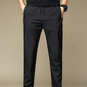 Resim Erkek Siyah Spor Jogger Cep Detaylı - Rahat Bağcıklı Bel, Konforlu Yazlık Dış Giyim Pantolonu, Erkekler İçin Mükemmel Hediye, Jogging Pantolonu, Konforlu Giyim, Dayanıklı Kumaş 