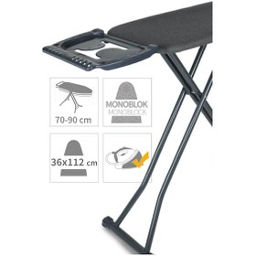 Resim Perilla Silvia Özel Antrasit Dokuma Kumaşlı Ütü Masası 