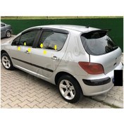 Resim Markadan Peugeot 307 Krom Cam Çıtası 2001-2008 4 Parça Paslanmaz 