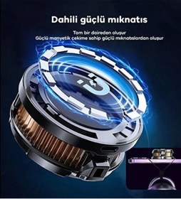 Resim TECHNOMEN Telefon Soğutucu Buzlu Fan Aliminyum Manyetik Destekli Soğutucu Radiator 