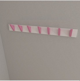 Resim Hepsi3boyutlu Modern Duvar & Kapı Kanca Askılık - 7 Adet Pembe Kanca Askılık - Model No : 5 Pembe 