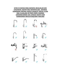 Resim Pas Tortu Önleyici Arıtma Filtreli Oynar Uzun Başlıklı Su Tasarruflu Mutfak Evye Batarya Musluk Ucu Şeffaf 