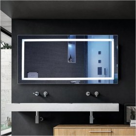 Resim Global Led Mirror 120X80 cm Ledli Ayna Dresuar Hol Koridor Duvar Salon Banyo Wc Ofis Çocuk Yatak Odası Boy 