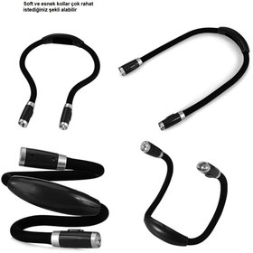 Resim SZ MASTER Usb Şarjlı Kitap okuma Tamir Kamp ve Örgü için Boyun Askılı Led okuma Lambası deprem çantası ışığı 