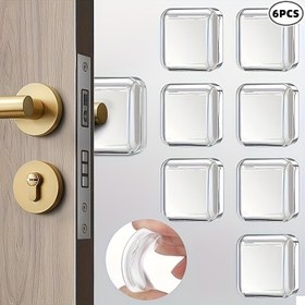 Resim 3/6/12 Adet Güçlü Çarpışma Önleyici Kapı Durdurucu Pedler - Delmeye İhtiyaç Şeffaf Kendinden Yapışkanlı Duvar Koruyıcılar, Buzdolabı, Şifonyer ve Ev/Ofis kapiler işinize özel Darbe Emiciliğe Sahip Lastik Tamponlar, 3m Saatlik Süper Tutkal Bandı ile Tekrar kullanılabilir. Minimalist tasarımda yenilmez koruma sahipleri. Apartman ya da ofise uygun 