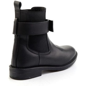 Resim Siyah Hakiki Deri Kadın Bot & Bootie K02724259003 Siyah 