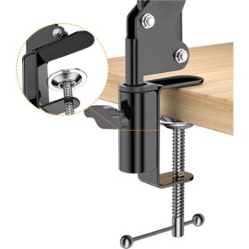 Resim Asfal Masaüstü Metal Telefon ve Tablet Standı Süspansiyonlu 6" 11" Esnek Uzun Kollu 360 Derece Dönen 