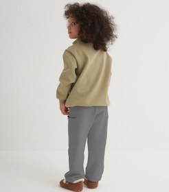 Resim Unisex Çocuk İnterlok Pantolon Gri - 2-3 Yaş 