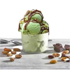 Resim 230 ml Kırılmaz , Çizilmez , Buzlu Görünümde Polikarbon Plastik Dondurma Kasesi 