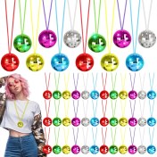 Resim Disko Topu Kolye Seti 6 Adet 