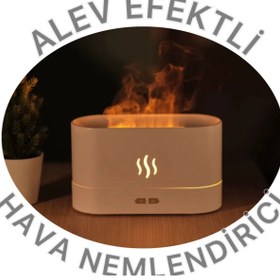 Resim mucit home Alev Efektli Mini Şömine Hava Nemlendirici 180 mL 
