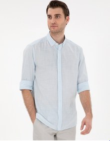 Resim Pierre Cardin Erkek Açık Mavi Gömlek Desenli 50302710-vr003 Açik Mavi 