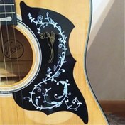 Resim 1 Adet Gitar Koruyucu Sticker - Kendinden Yapışkan Çizik Önleyici Pick Guard, Akustik/Elektrik Gitarlar İçin Çiçek Desenli, Selüloit Çizik Plakası, 101.6cm/104.14cm Gitarlara Uygun - Başlangıç ve Profesyoneller İçin İdeal, Gitar Aksesuarı, Halk Tarzı Dekorasyon, Dayanıklı Süsleme 