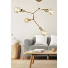 Resim Kahverengi 4'lü Eskitme Modern Genç Odası Takımı ve Avize Seti 