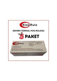 Resim Klas Rulo Yazar Kasa Pos Rulosu 56mmx16metre 5 Paket 50 Adet 