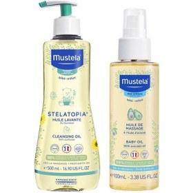 Resim Mustela Temizleme Yağı 500 Ml - Bebek Bakım Masaj Yağı 100ml 
