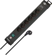 Resim Brennenstuhl Premium-Line Serisi 6 Soketli USB-C 30W ve USB 18W Şarj Destekli 3 Metre Uzatma Kablolu Priz 
