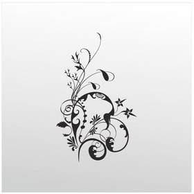 Resim Folyo Sticker Desen Adkpquy394 70cm Uzunluk Siyah 