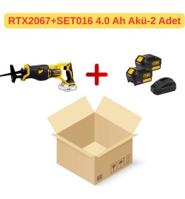 Resim Rtrmax RTX2067 18V Akülü Kömürsüz Tilki Kuyruğu+ SET016 4.0 Ah Akü Seti̇-2 Ad RTX1804-RTX1808 