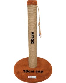 Resim Saule Yuvarlak Taban Kedi Tırmalama Tahtası 52cm Kiremit 