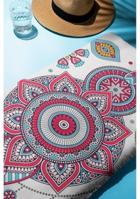 Resim Dijital Baskı Plaj Deniz Havlusu Mandala Desenli Peştamal Hvl0150 Renkli 