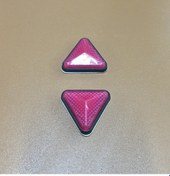 Resim Pembe Renk Mini Üçgen Reflektör Yapışkanlı 2 Adet 