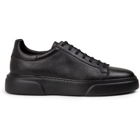 Resim Deery Erkek Hakiki Deri Siyah Sneaker Ayakkabı 