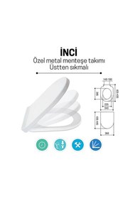 Resim Nkp Klozet Kapağı İnci Soft Yavaş Kapanır Kolay Montaj 