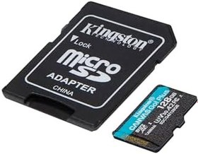 Resim Kingston 128GB Canvas Go Plus microSD Card | Up to 200MB/s | Class 10, UHS-I, U3, V30, A2 | SDCG4/128GB 