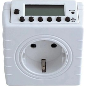 Resim Cata Dijital Zaman Saati Priz Tipi Zaman Ayarlama Saati Beyaz CT-9182 