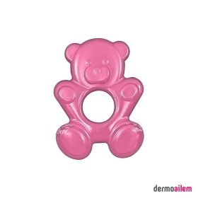 Resim Bambino Ayı Figürlü Pembe Sulu Diş Kaşıyıcı 